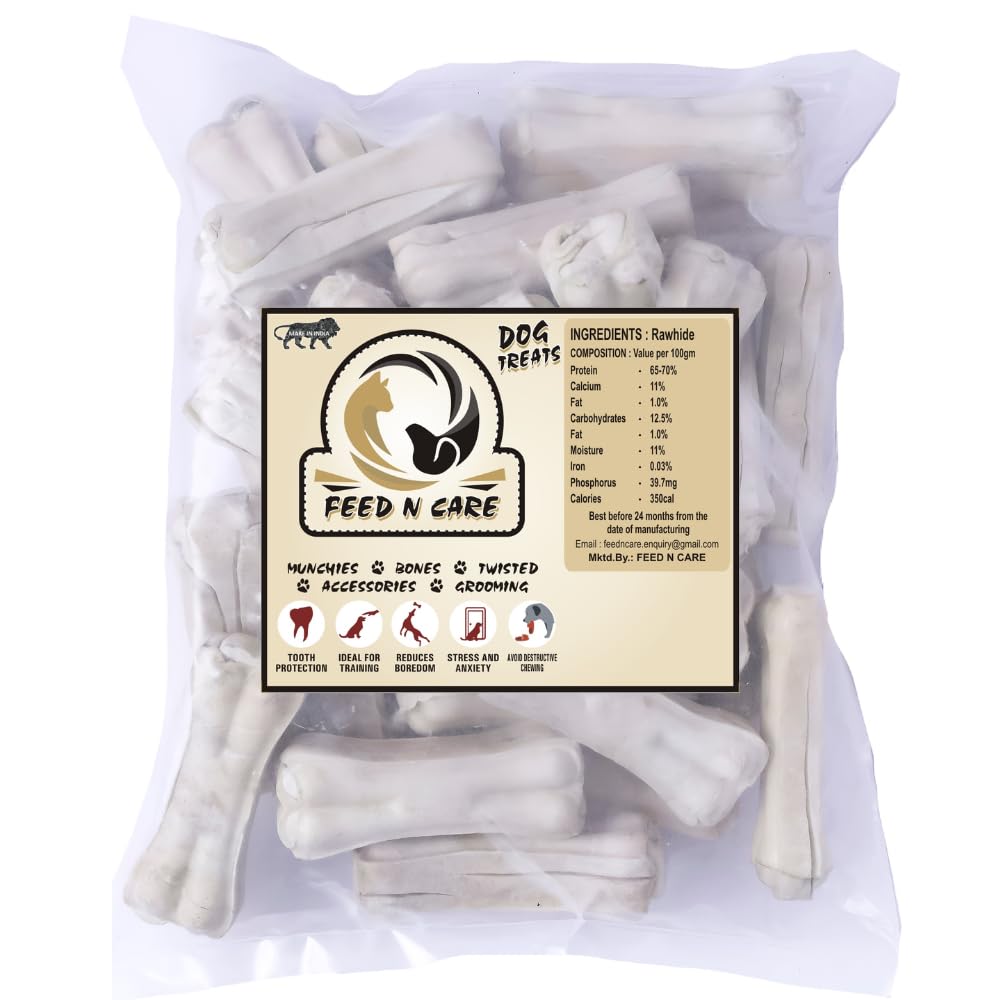 Feed N Care 3 Inch Dog Chew Calcium Rawhide Bones for Small and Young Dogs of All Breeds Pack of 10 Pieces (B0C4V3YPRT) Amazon Price History, Amazon Price Tracker