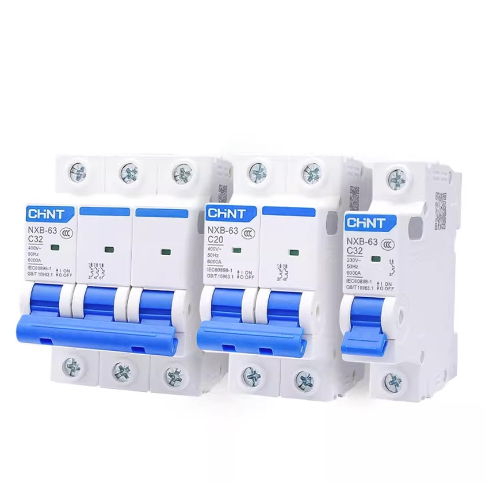 GVBAEPIEO 5pcs Circuit Breaker NXB-63C 2P-10A 2P-16A 2P-20A 2P-25A 2P-32A(Nxb-63c 2p-32a)