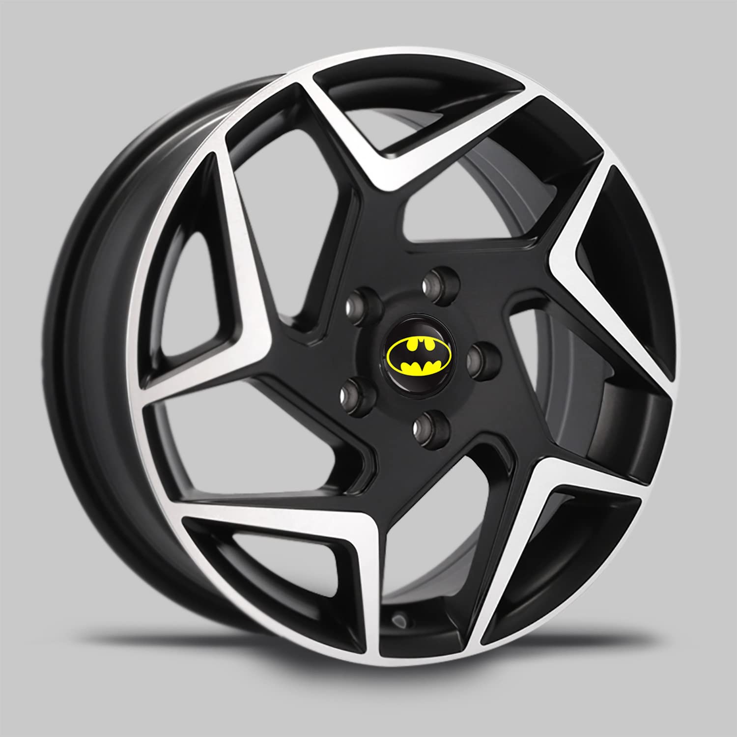 4 Cache-Moyeux Biomar Labs 54mm - Compatible Ford, Capuchon Centre Roue Alliage, Noir