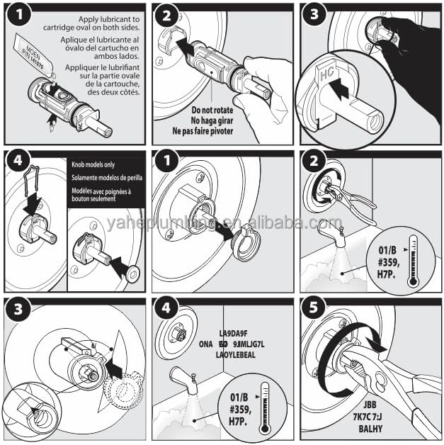 Miniatura 6 de QLXAQLX Cartucho de repuesto 1222 compatible con cartucho de válvula de ducha Moen 1222, cartucho de repuesto 1222 compatible con grifos Moen