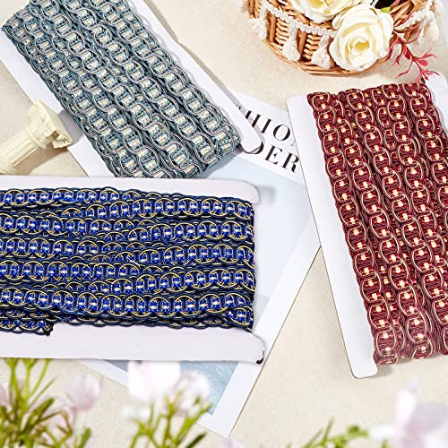 Fingerinspire 13 Yards Braid Trim Polyester Woven Gimp Trim Dark Blue 3/4 Inch Width Handmade Basic Trim For Costume Diy Crafts Sewing Jewelry Making Home Curtain Decoration #TOP3