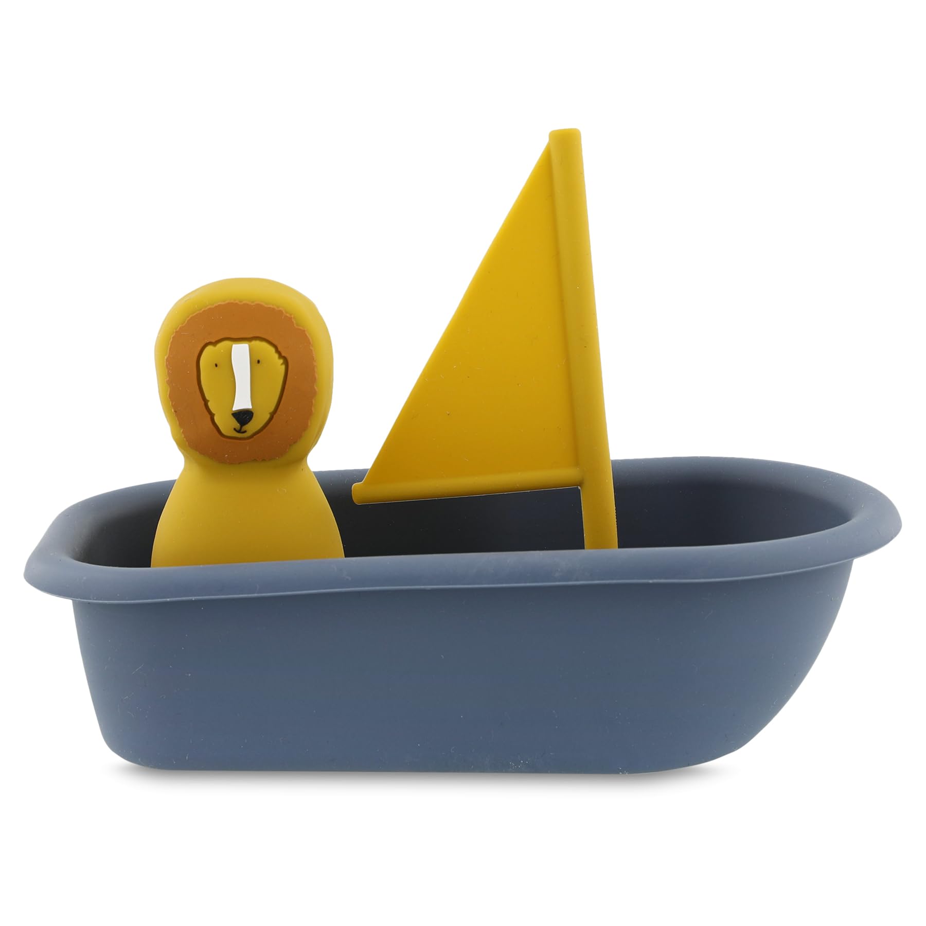 Trixie Bath Toy Sailboat - Mr. Lion | Floating Bath Time Fun for Babies & Toddlers | Safe & Durable | Water Play Toy for Kids, Yellow