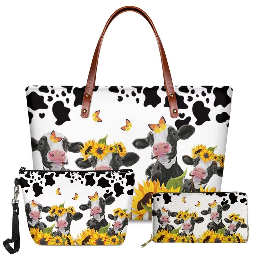 KEIAHUAN Women Tote Bag Zipper Leather Wallet Credit Card Cluch Pouch, Travel Toiletry Bag Cosmetic Bag Organizer