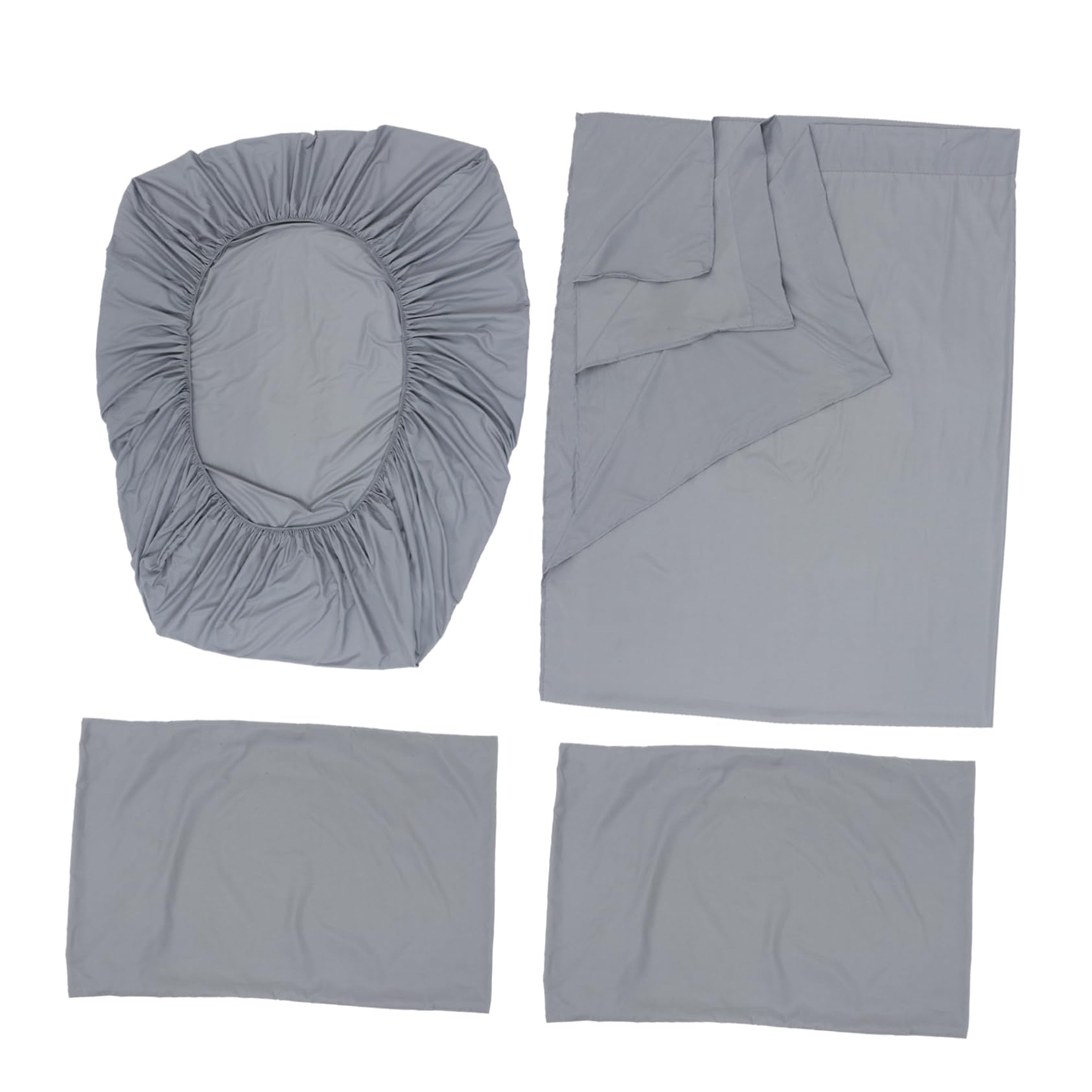 Parure de lit 4 pièces anti glisse drap housse matelas profond taies oreiller