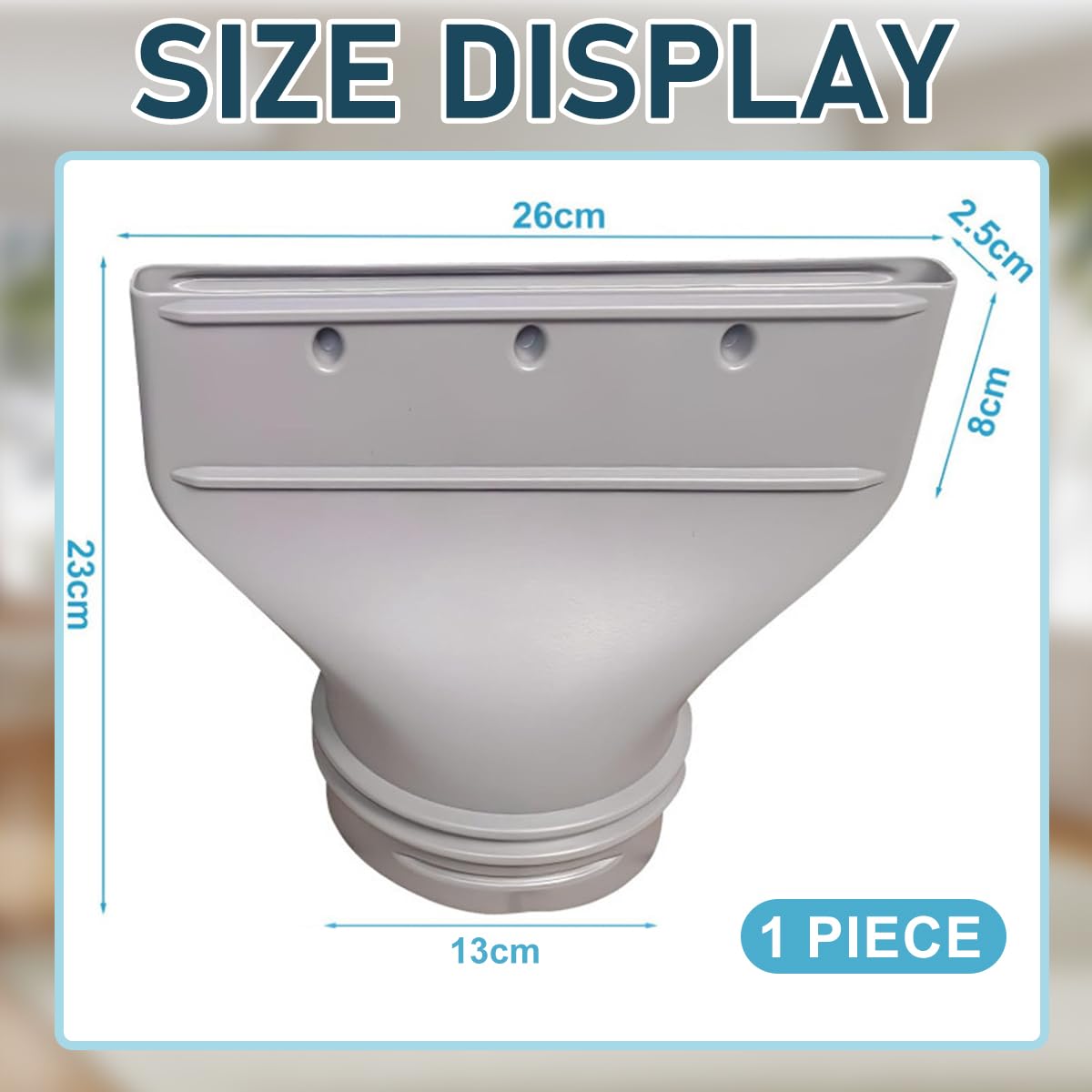 Klimaanlage Abluftschlauch Adapter Flach – Zubehör für Mobile Klimaanlage | Extra flacher klimaanlage schlauch adapter für Fenster & Dachfenster | Passend für 130mm und 150mm Schläuche