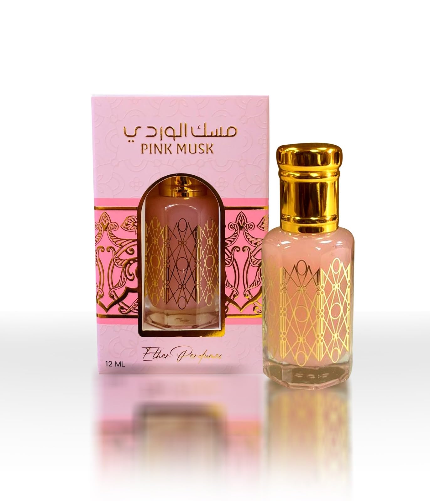 PINK MUSK (Pink Tahara) 12mL - Alcohol Free Arabian Body Oil Perfume with Glass Dapper (PINK MUSK)