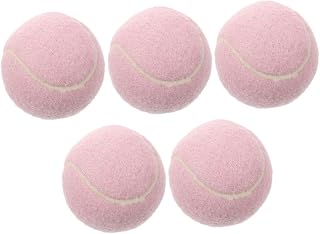 HANABASS 5 Piezas Juguetes De Tenis De Tenis De Entrenamiento De Entrenamiento Elasticas Rosa Caucho