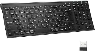 iClever キーボード ワイヤレス Bluetooth 2.4GHz JIS日本語配列 デュアルモード マルチペアリング テンキー付き コンパクト 3台同時接続 充電式 Type-C 静音 薄型 軽量 無線 パンタグラフ式 PC iPad Windows/Mac/iOS/Android対応 BK22 Dual ブラック
