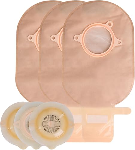 Bolsas de colostomía Sistema convexo de dos piezas | Bolsas de ostomía Suministros de ostomía Bolsas drenables con hebilla de cinturón | 15 bolsas +