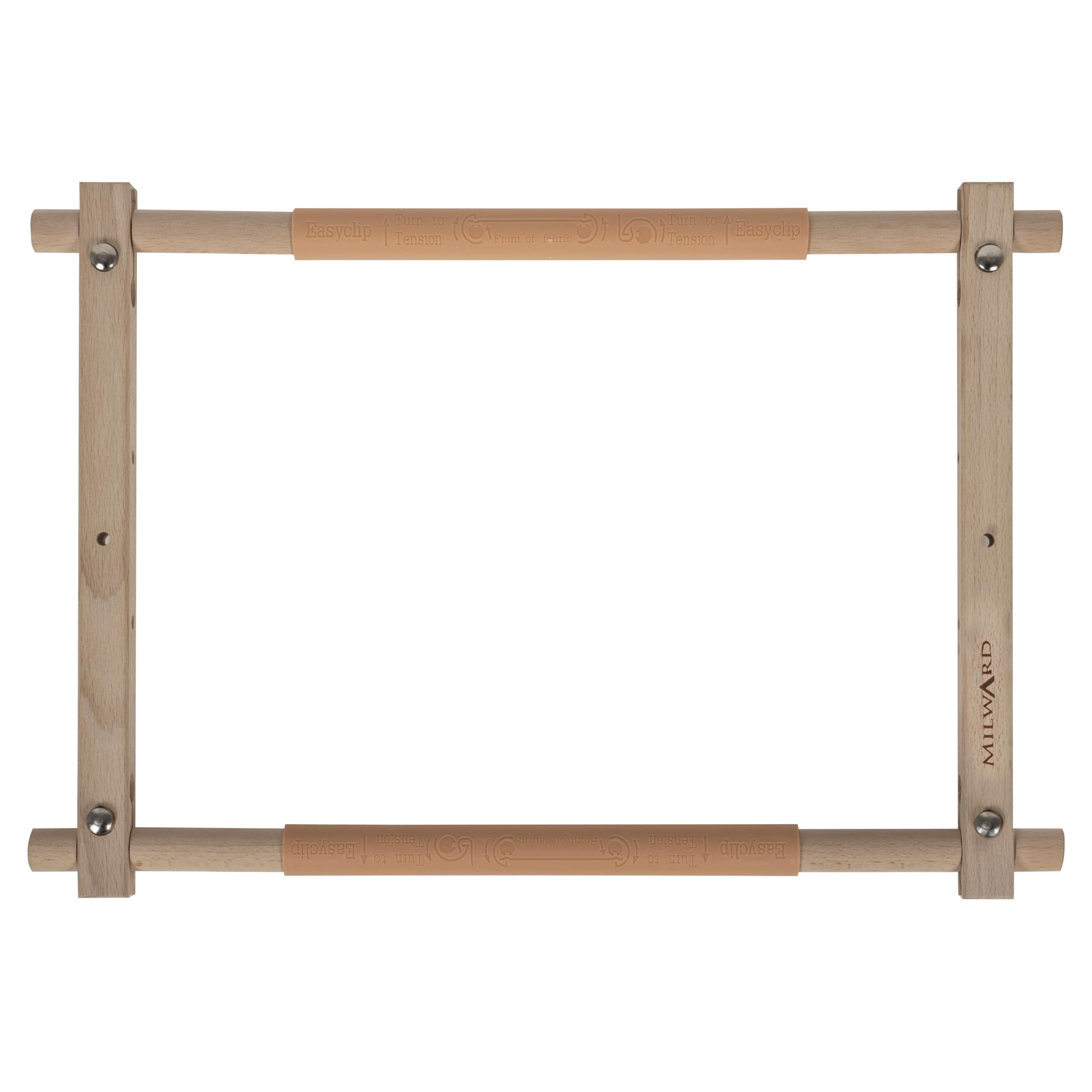 Milward Rotating Tapestry Frame – 38.5 x 30.5cm (15 x 12”) Clip On Scroll Frame for Embroidery, Cross Stitch, Needlework, Quilting – Beech Wood