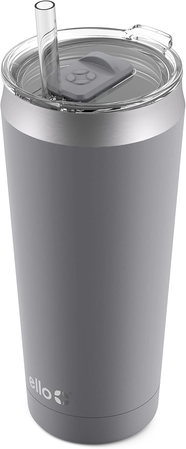 Ello Beacon Vacuum Insulated Stainless Steel Tumbler with Slider Lid and Optional Straw - Image 4