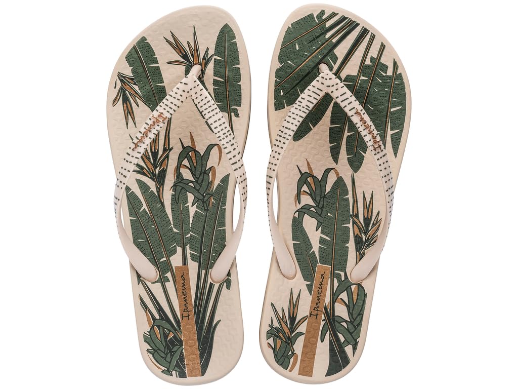 Ipanema Anat Nature VIII Fem, Flip Flops Women, Beige Beige Green, 8.5 UK