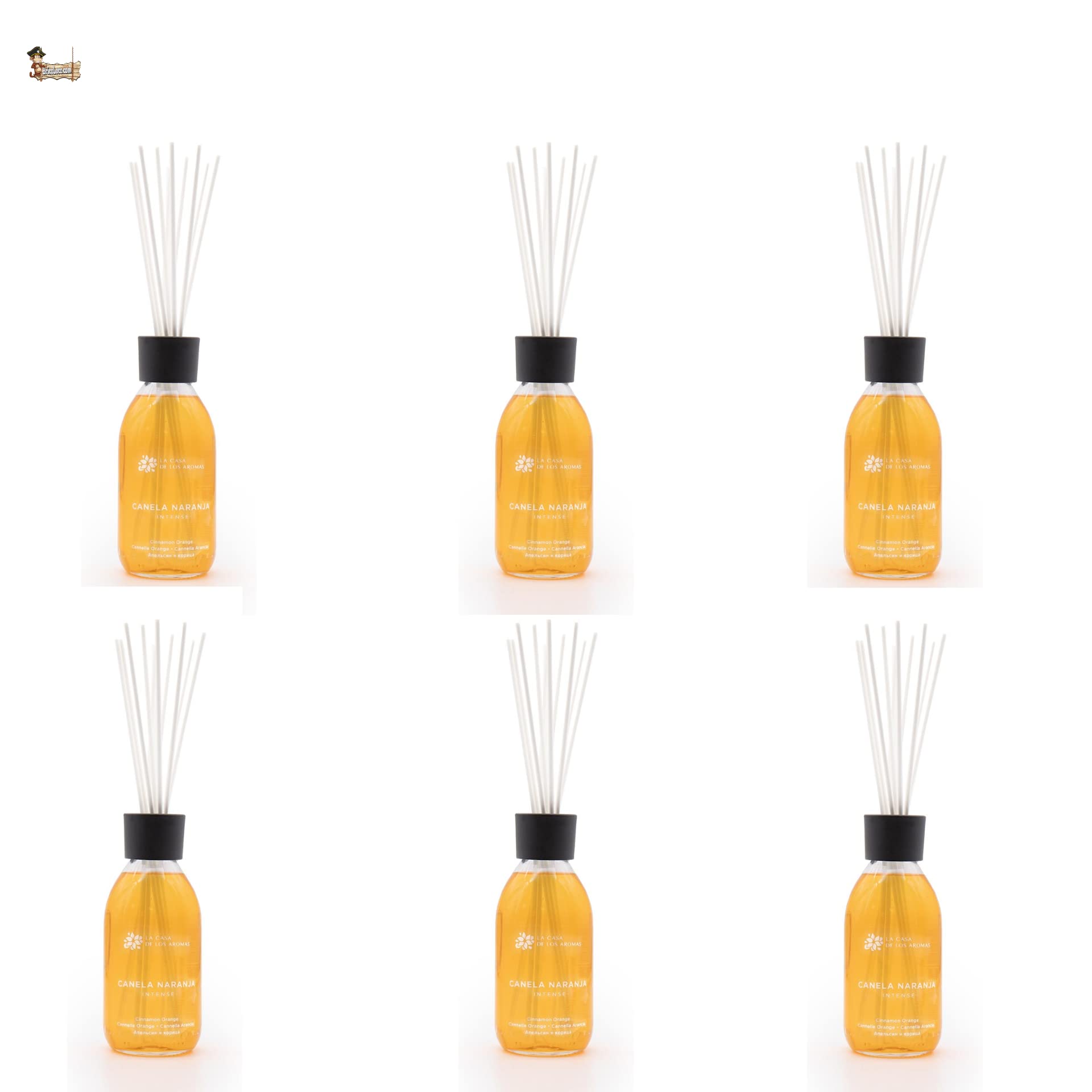 BricoLoco.com. Intensywny odświeżacz powietrza pomarańczowy i cynamonowy 245 ml. Bardziej wygodny i bezpieczny niż świece. Odświeżacz powietrza do domu, domu, pokoju. Mikado (6)