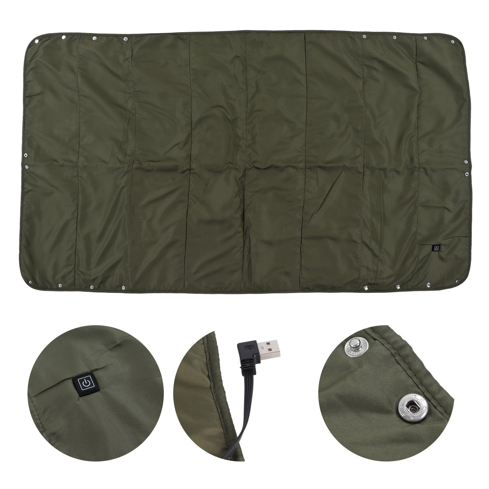 Coperta di Riscaldamento Elettrico Nella Lavabile Portatile Portatile e Riutilizzabile per il Campo 'ufficio di Veicoli Elettrici, modalità Sorgente di Alimentazione USB, 80x135 Cm, Man Mano Che