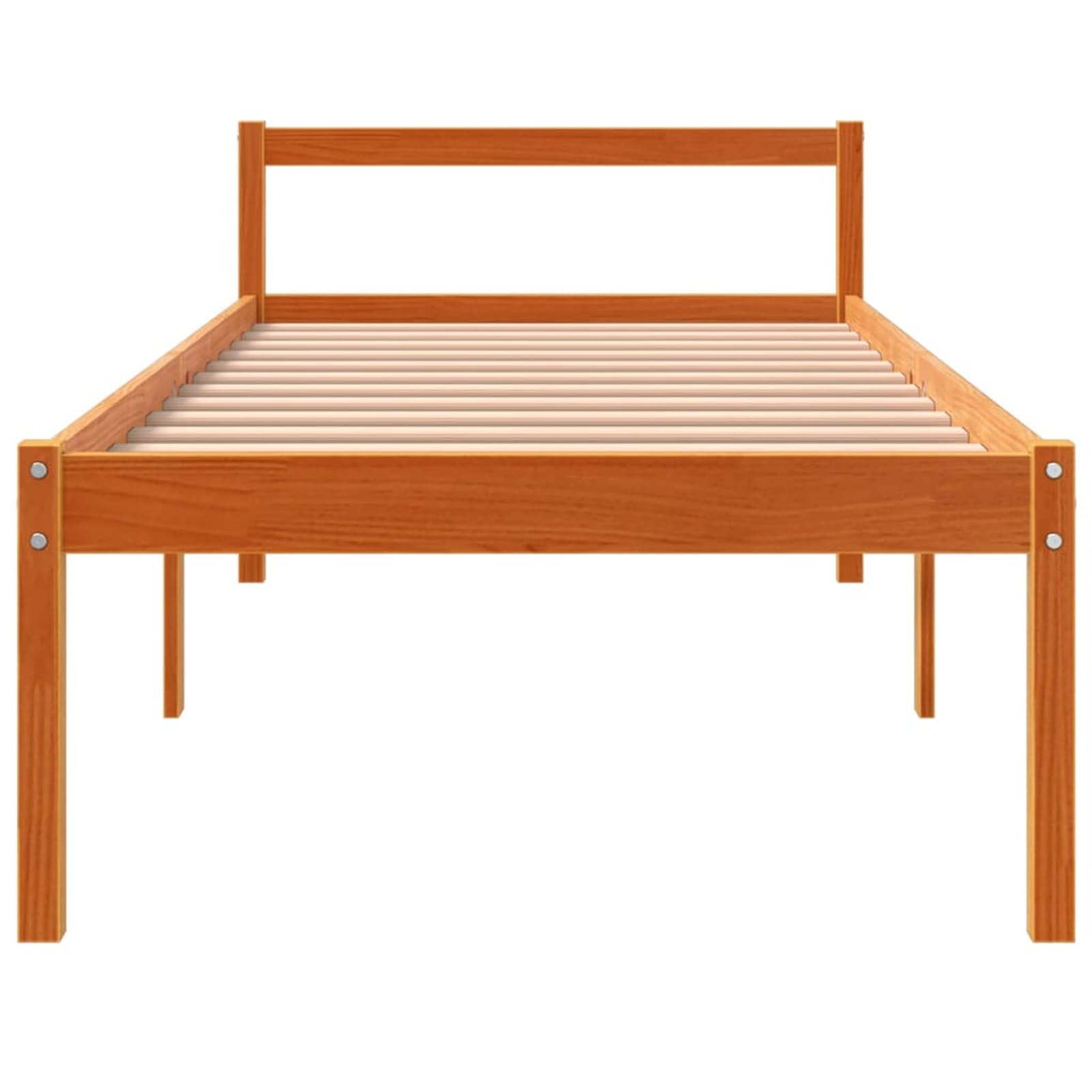 Massives Kiefernholzbett 90x200cm, 44cm Höhe, mit Stauraum - Seniorengerecht Model844155