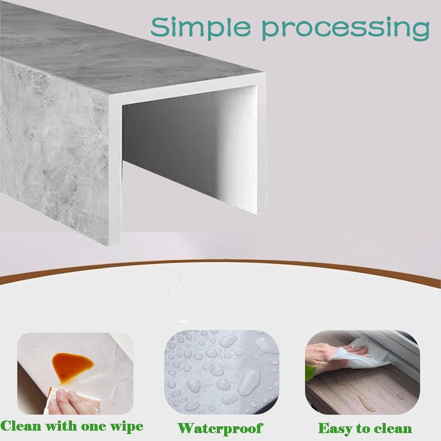 U-Shaped Pipe Rainproof Cover, Weatherproof Wood Grain Ventilation Duct Covering, Pipe Drainage Concealer for Wall Ducting (60/80/90/100/130 cm) - Durable, Stylish, Weather Resistant