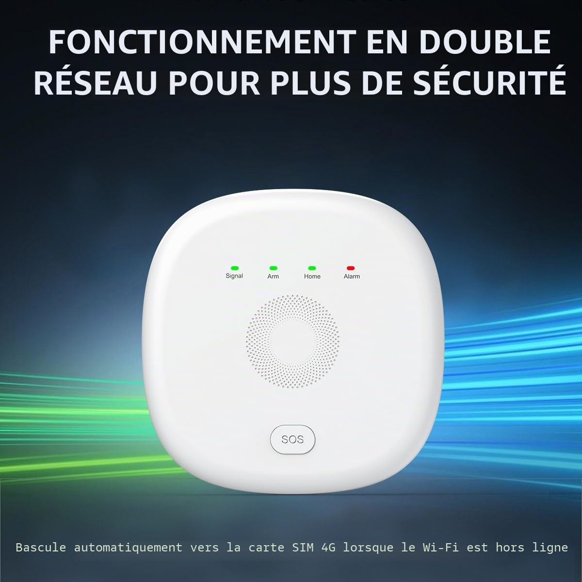 PGST Système D’Alarme Domestique sans Fil,Sécurité Maison GSM 4G/Wi-FI avec Clavier,Capteurs De Porte/Fenêtre et Détecteurs De Mouvement,Compatible Alexa et Google,sans Abonnement Mensuel
