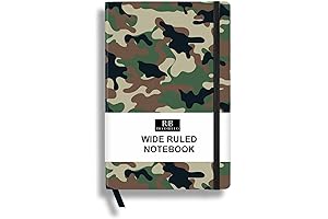 RICCO BELLO Wide Ruled Hardcover Diary Journal School Notebook for Boys