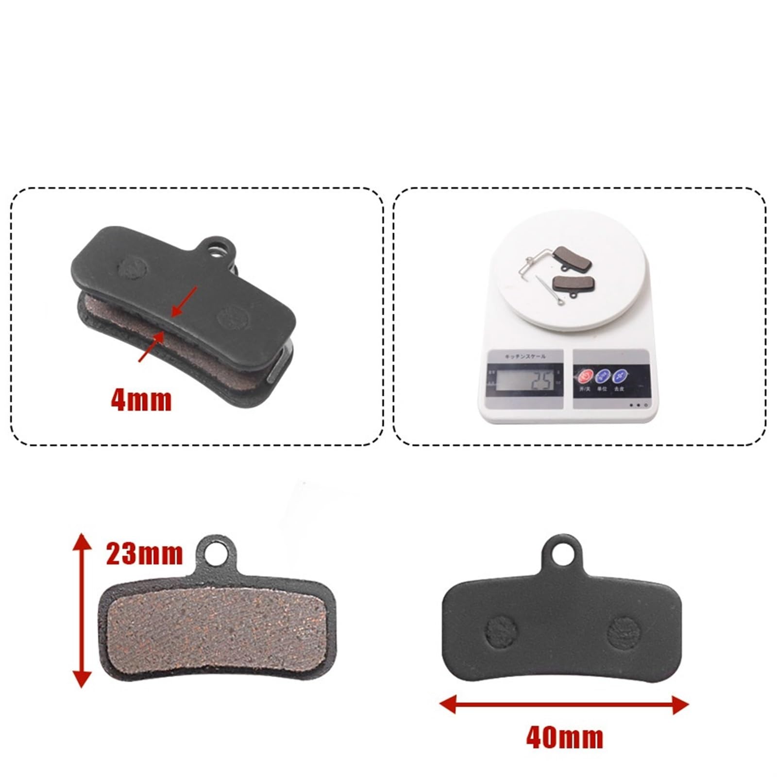 HABITZ Plaquettes de Frein Semi-métalliques for Disque de vélo, compatibles for Shimano Saint 09/ Zee New Saint BR-M9120, BR-M8120,M810,M820 BR-M7120 MT420 MT 520
