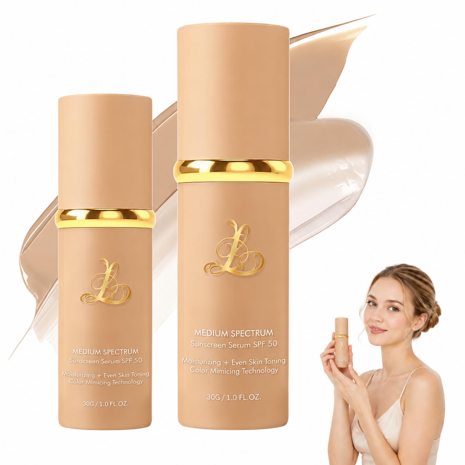 Infinite Love Maquillaje Maquillaje Facial 4 En 1 Con Hidratación Suave Y Cobertura Natural (color trigo(2PCS))