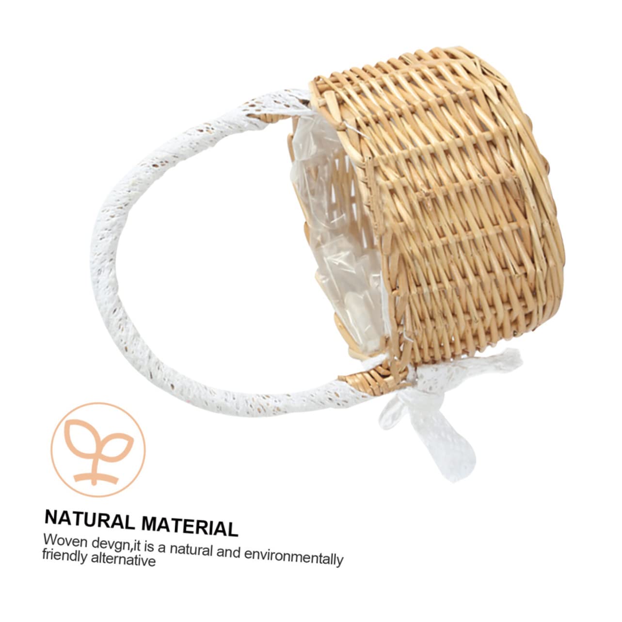 Mobestech 2stücke Handgewebter Blumenarrangementkorb Rattan Vielseitiger Aufbewahrungskorb Für Hochzeiten Zuhause Und Garten Leicht Und