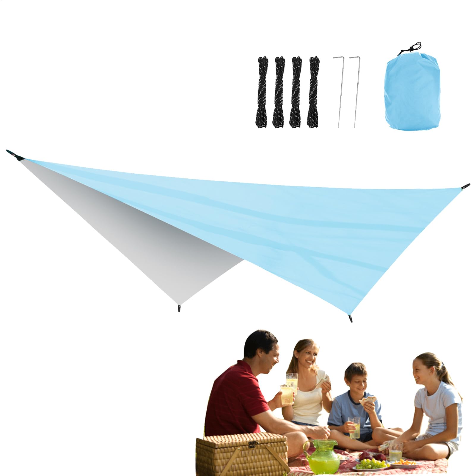 Voile d'ombrage plage et camping pour créer un coin d'ombre frais en voyage