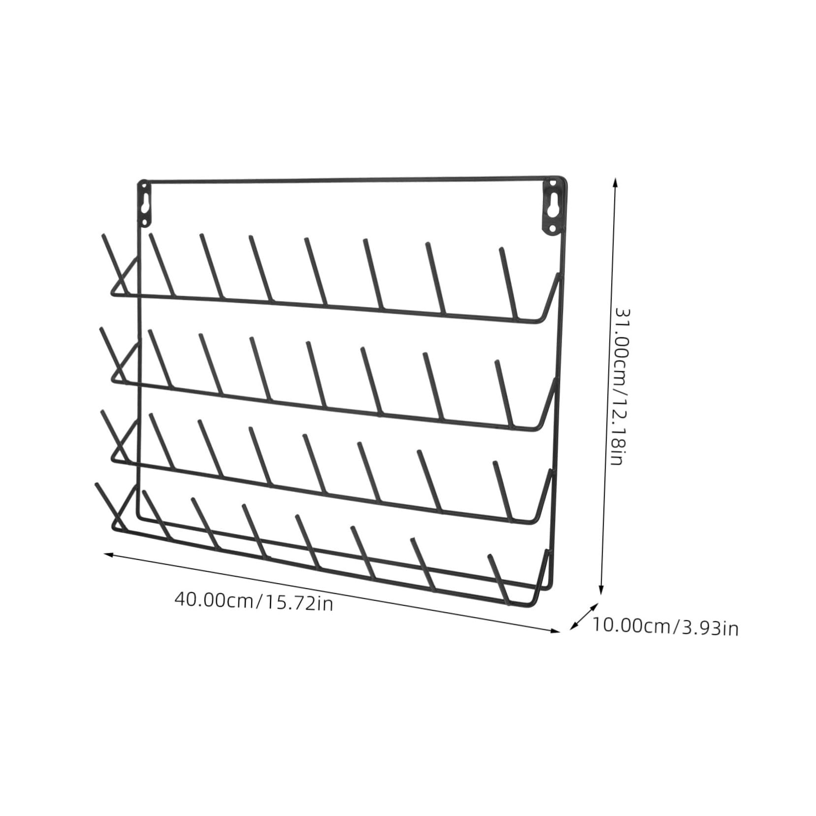 Gadpiparty Estante Organizador de Hilo para 32 Carretes, Metal Negro, Gancho, para Costura y Bordado, Uso Doméstico, Accesorio Práctico para Manualidades y Tejido, Adecuado para Artesanía