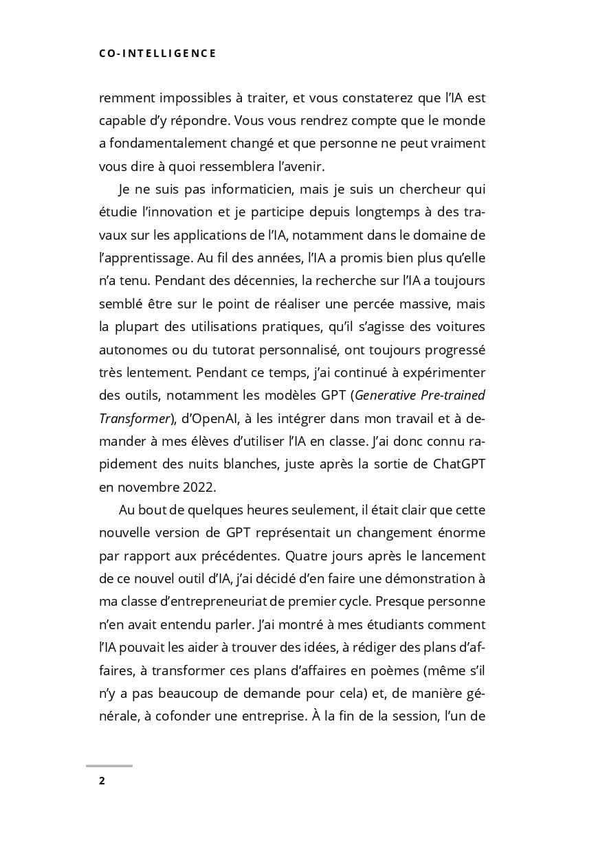Co-intelligence - Vivre et travailler avec l'IA : machine learning, best-seller, ia, intelligence artificielle, enjeux de l'ia, découvrir l'ia, chatgpt, découvrir le fonctionnement de l'ia