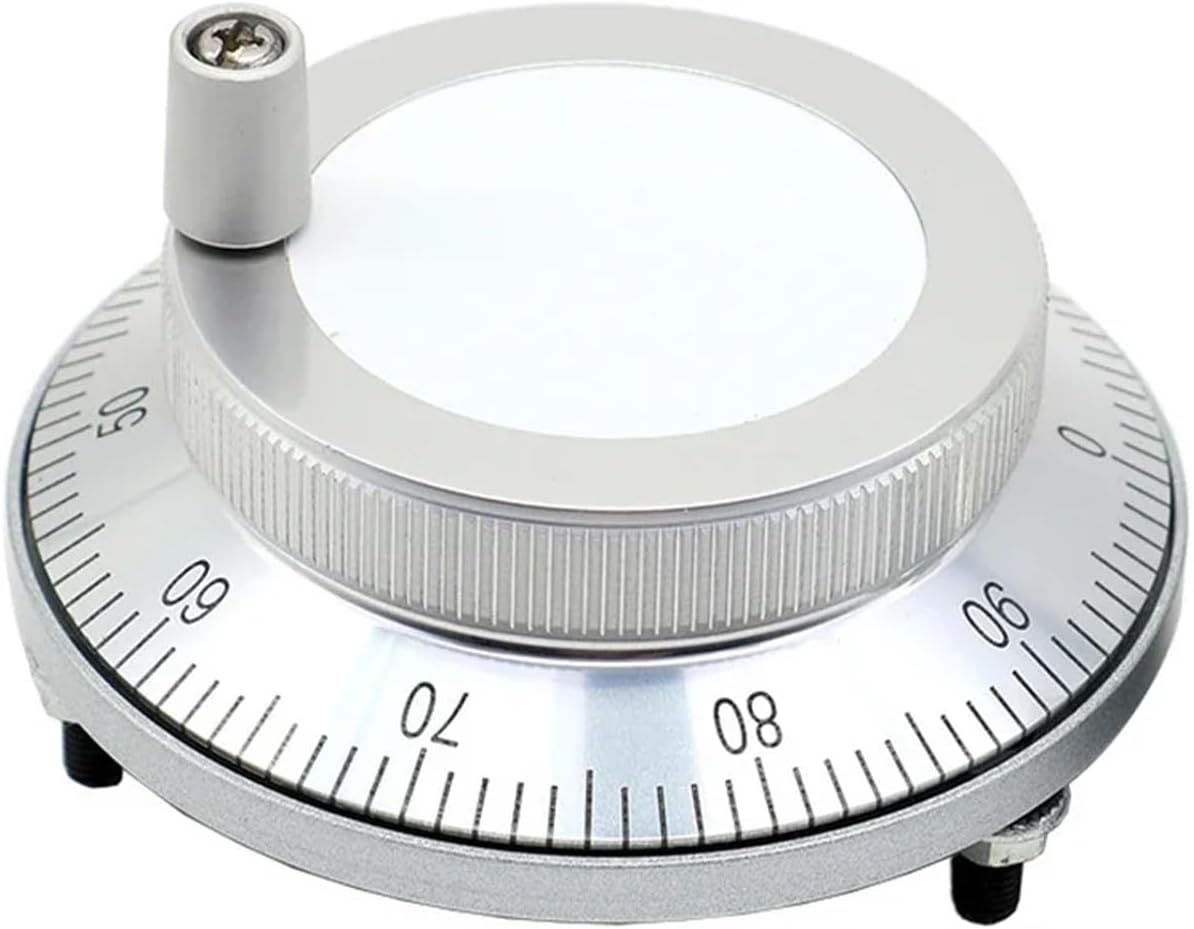 ABLNLPYOC Pulser Handwheel 5/12/24V 6pin Pulse 100 Manual Pulse Generator Hand Wheel CNC Machine 60mm 80mm Rotary Encoder(Dia.80mm,24V-4pin-100pulse)