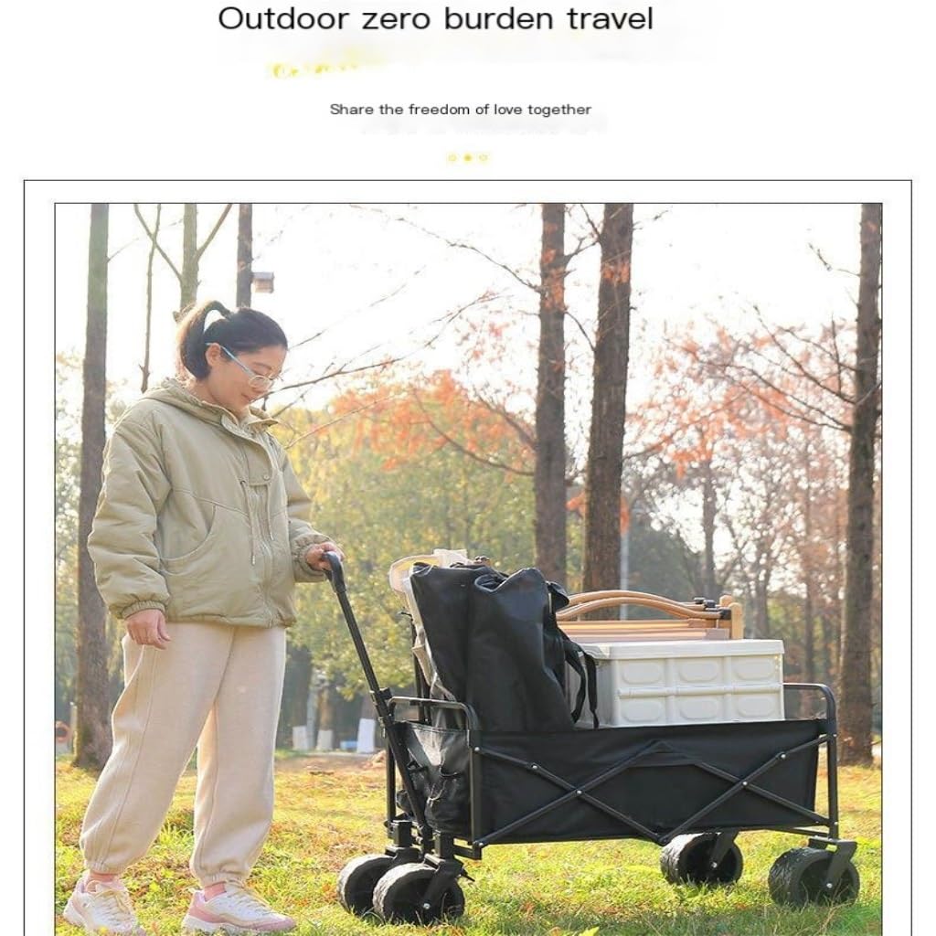 Plegable vagón portátil， Carrito de Playa Carrito de Camping Plegable Carrito de Camping Carrito de Camping Plegable for Exteriores