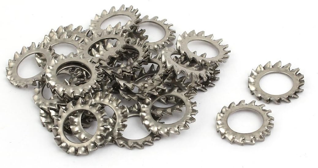10mm Inner Quality Parts Dia 304 Stainless Steel External Serrated Lock Washers Gasket 30pcs Model:96as383qo732