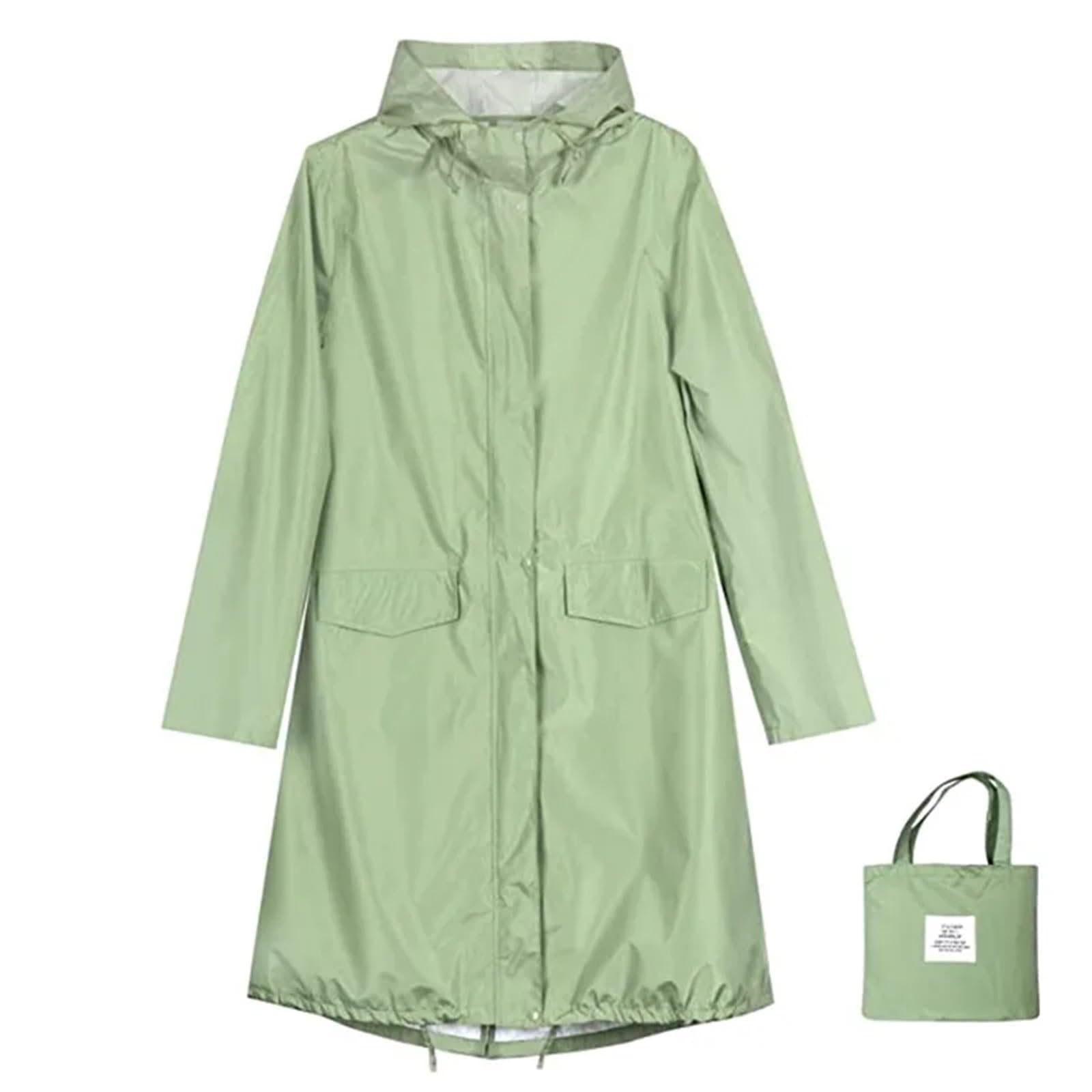 Poncho De Lluvia Abrigos de lluvia for mujeres y hombres, abrigo largo impermeable, poncho ligero, chaqueta larga secado rápido con capucha Para Senderismo