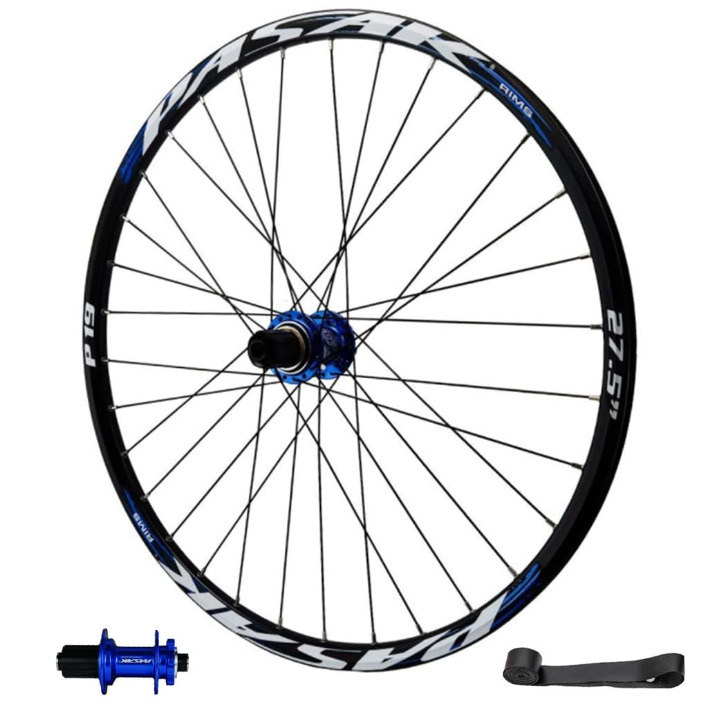 LPYDWZ MTB Bike Wheelset 26 Inch 27.5" 29 ER Disc Brake 142mm Thru Axle HG Sealed Bearing Hub Bike Front Rear Wheel Rim for 7-11 Speed Cassette(THRU AXLE Rear wheel,27.5 ER)