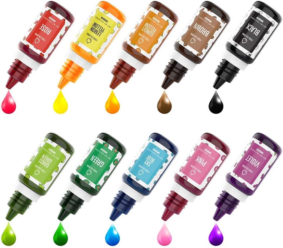 Nomeca 10 colors Food Coloring Set, Edible Cake Decorating Food Color