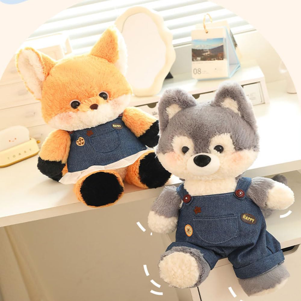 Kuscheliges Spielzeug-Fuchs, Handpuppe Fuchs, orangefarbener Fuchs-Plüschtier, Cartoon-Kinderbegleiter, Kuschelspielzeug, Plüschtiere zum Kuscheln und Spielen. (65 cm,Fox)
