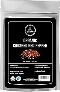 Naturevibe Botanicals Organic Crushed Red Pepper, 1lbs - Non GMO and Gluten Free | Adds Taste and Flavor [Packaging may Va...