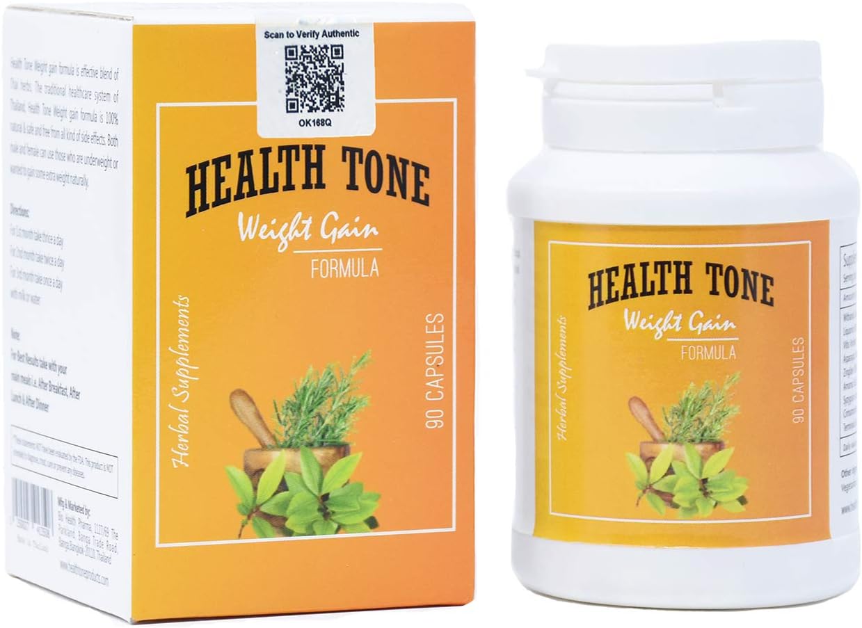 Health tone Gima Health Tone Weight Gain Capsules (1 Bottle, 90 Capsules)