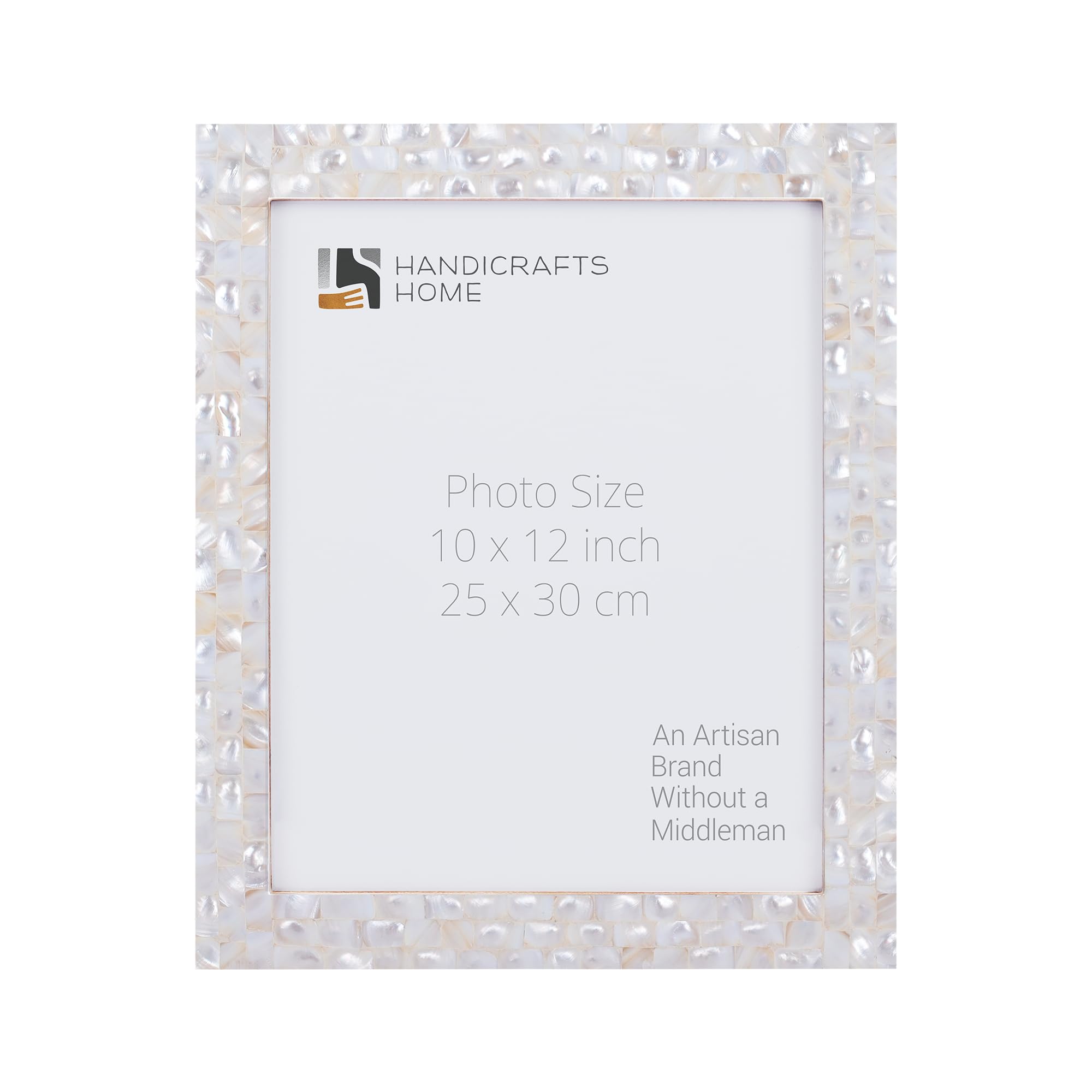 Handicrafts Home 10x12 Picture Frame Mother of Pearl Collection-  Handcrafted Small Frame for Living Room, Wall Decor, Office Desk Decor-  Thanksgiving