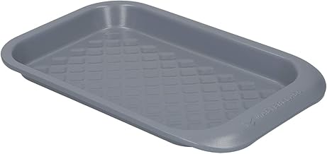 MasterClass Smart Ceramic Baking Tray with with PTFE, PFOA and BPA Free Non Stick, Robust 1mm Thick Carbon Steel, 23 x 15cm Small Stackable Cookie Sheet