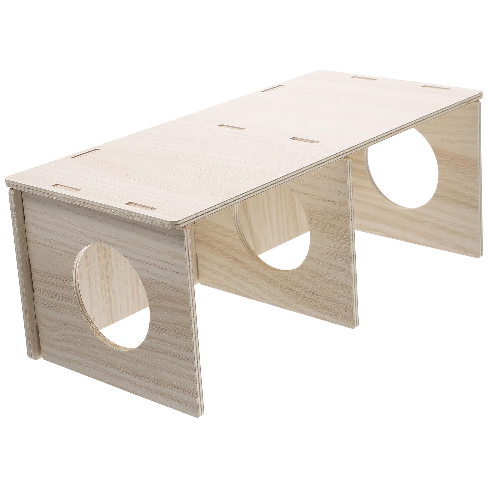 NOLITOY Hamster Solid Wood House Squirrel Houses for Outside Hamster Tunnels Multi Chamber Cage Accessories Little Exercise Accessories Mouse Cabin