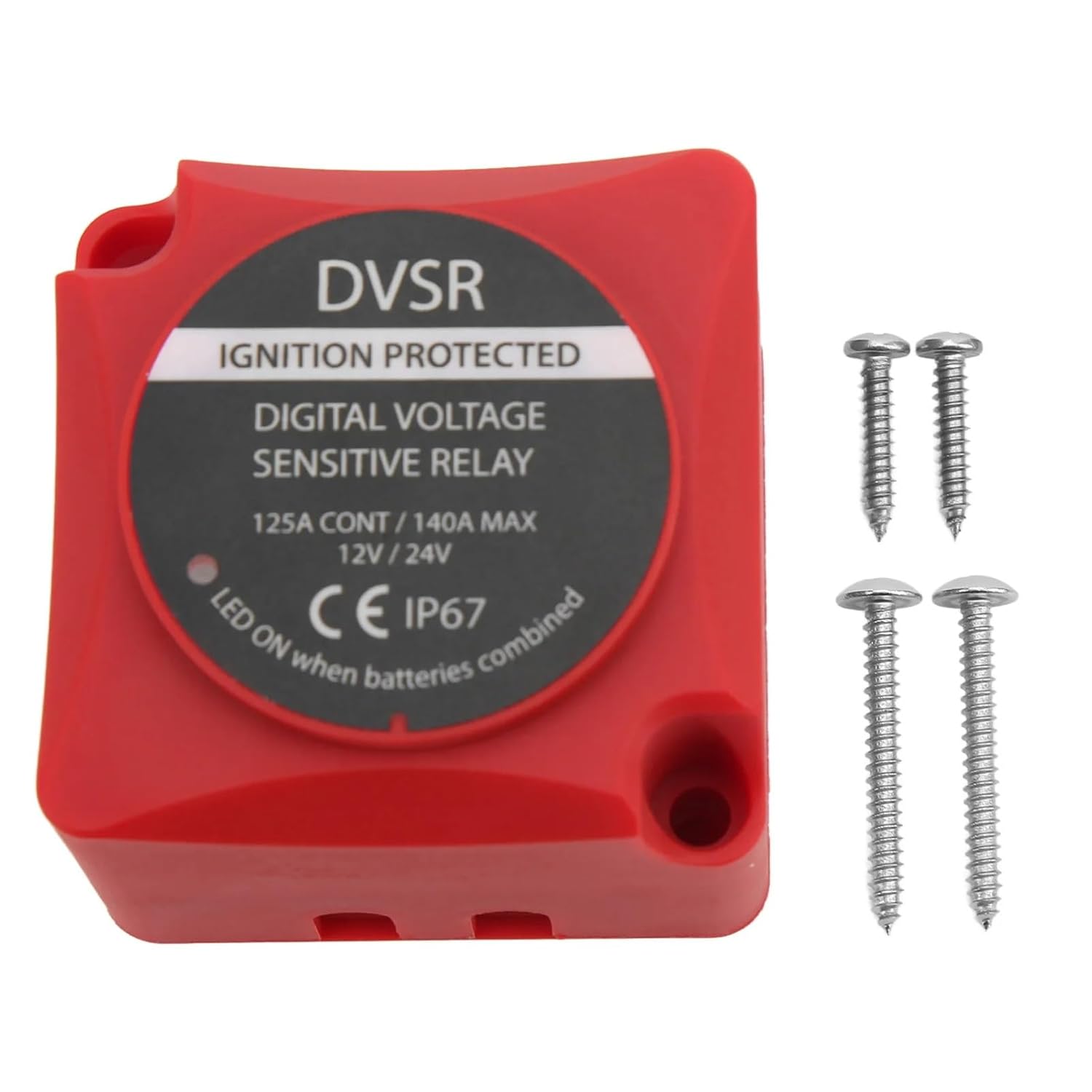 VSR Power Isolator VSR Voltage Sensitive Relay VSR Battery Isolator 12V/24V 140A with LED Indicator Port for ATV UTV RVs Cars