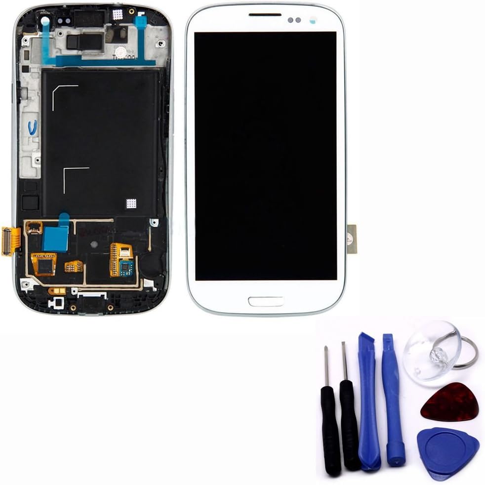 zixia shop Tools Frame LCD Fitting Quality Touch Screen for Samsung Galaxy S3 I9300 White