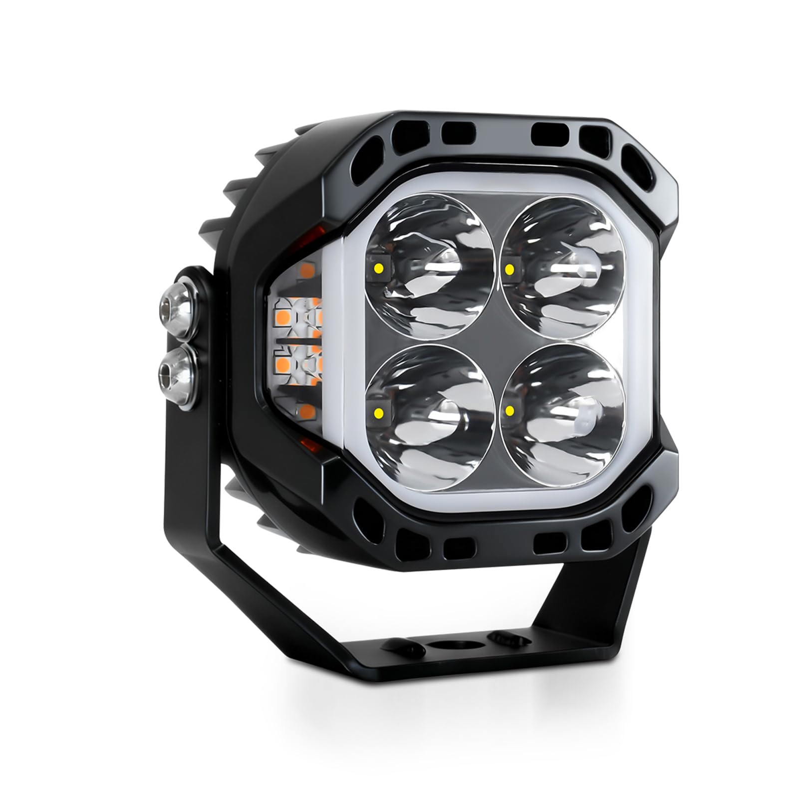 aqxreight Światła do Jazdy Terenowej z Podwójnym Trybem 3-calowe Kapsuły LED Spot Flood Combo 30000LM 80W Wodoodporny IP68 z obudową ze Stopu Aluminium do Samochodów Ciężarowych S