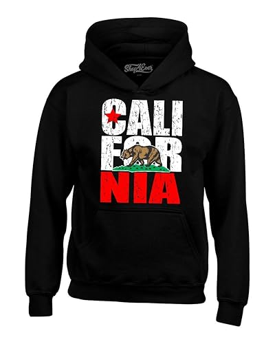 shop4ever California State Flag Bear Hoodie Sweatshirts