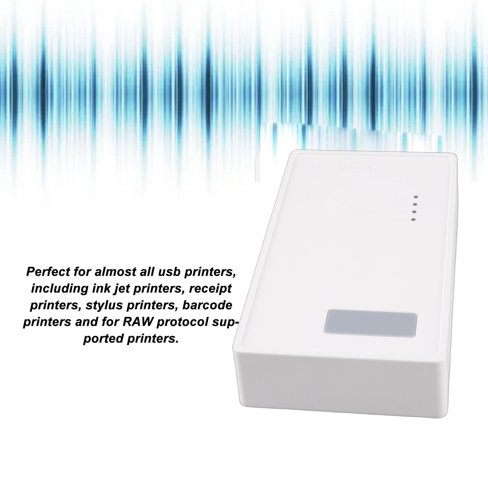 AMONIDA Serveur d'impression sans Fil USB, Convertit USB en Imprimante WiFi avec Port 2.0 480 Mbps et Pont LAN 100 Mbps, Idéal pour OS X et Plusieurs Imprimantes