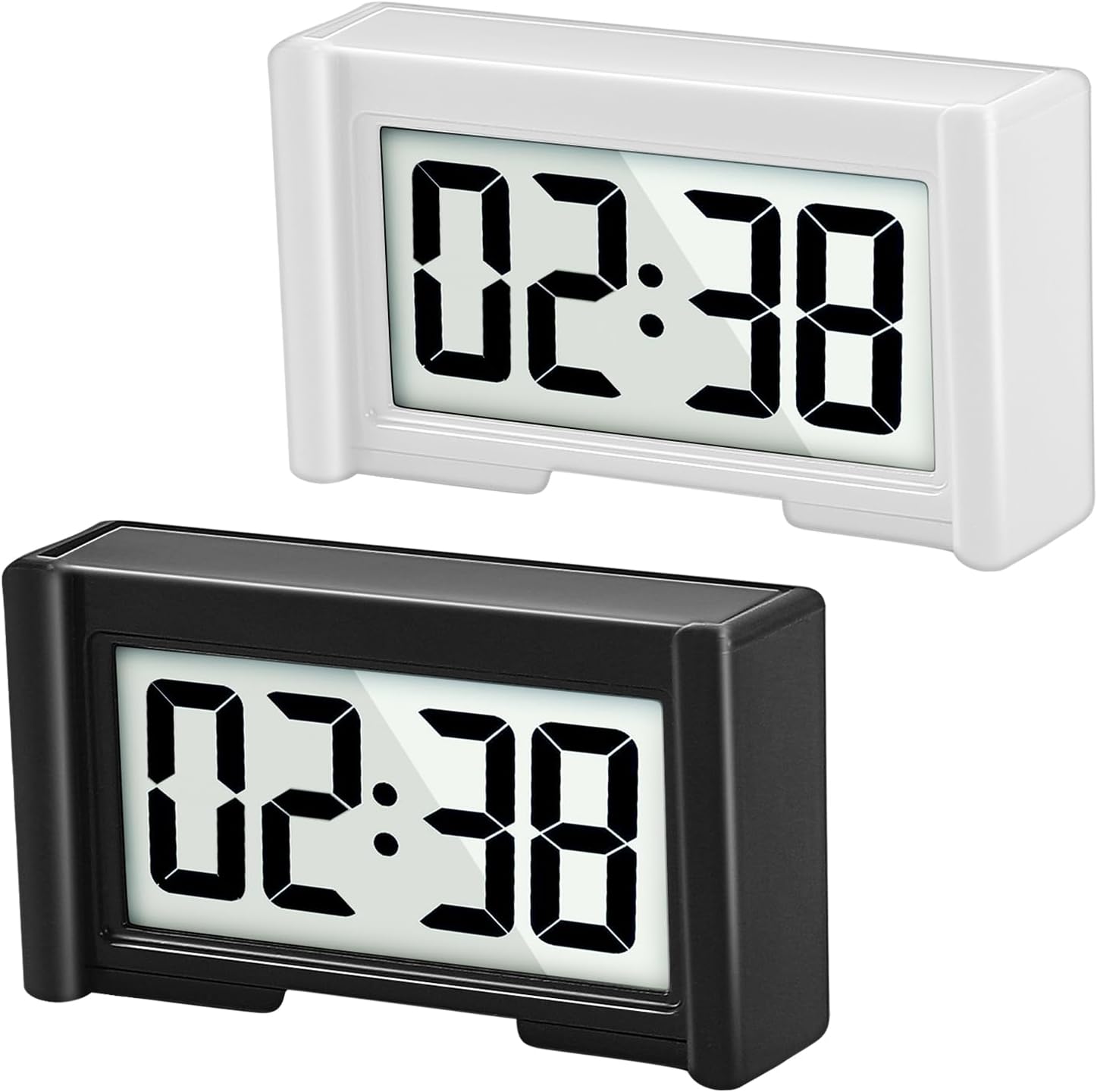 Amazon.com: YOUNGFLY 2PCS Small Digital Clock, Vehicle Adhesive Clock ...