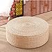 Yizc Paille Futon Coussin De Siège,Épaissir Style Japonais Tatami Coussin de Siège Rond Rotin Pouf Étage Aliments,Handicraft Méditation Sol Oreiller pour Yoga Zen-Hauteur 6cm Diameter:30cm (12inch)