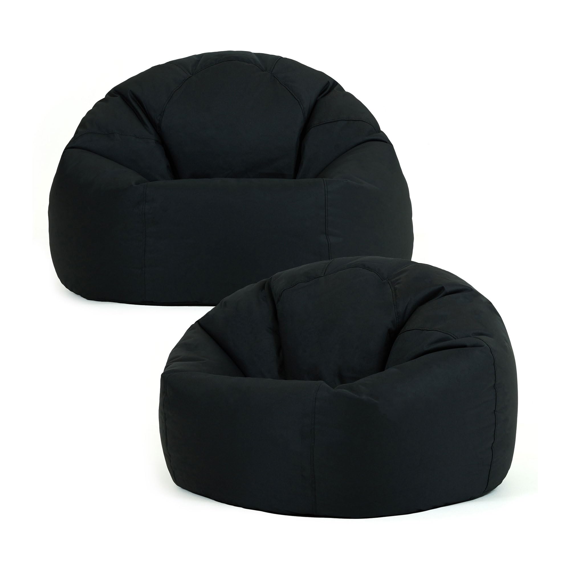 Bean Bag Bazaar Kingston Gaming Bean Bag with Filling, 2 Pack, Black