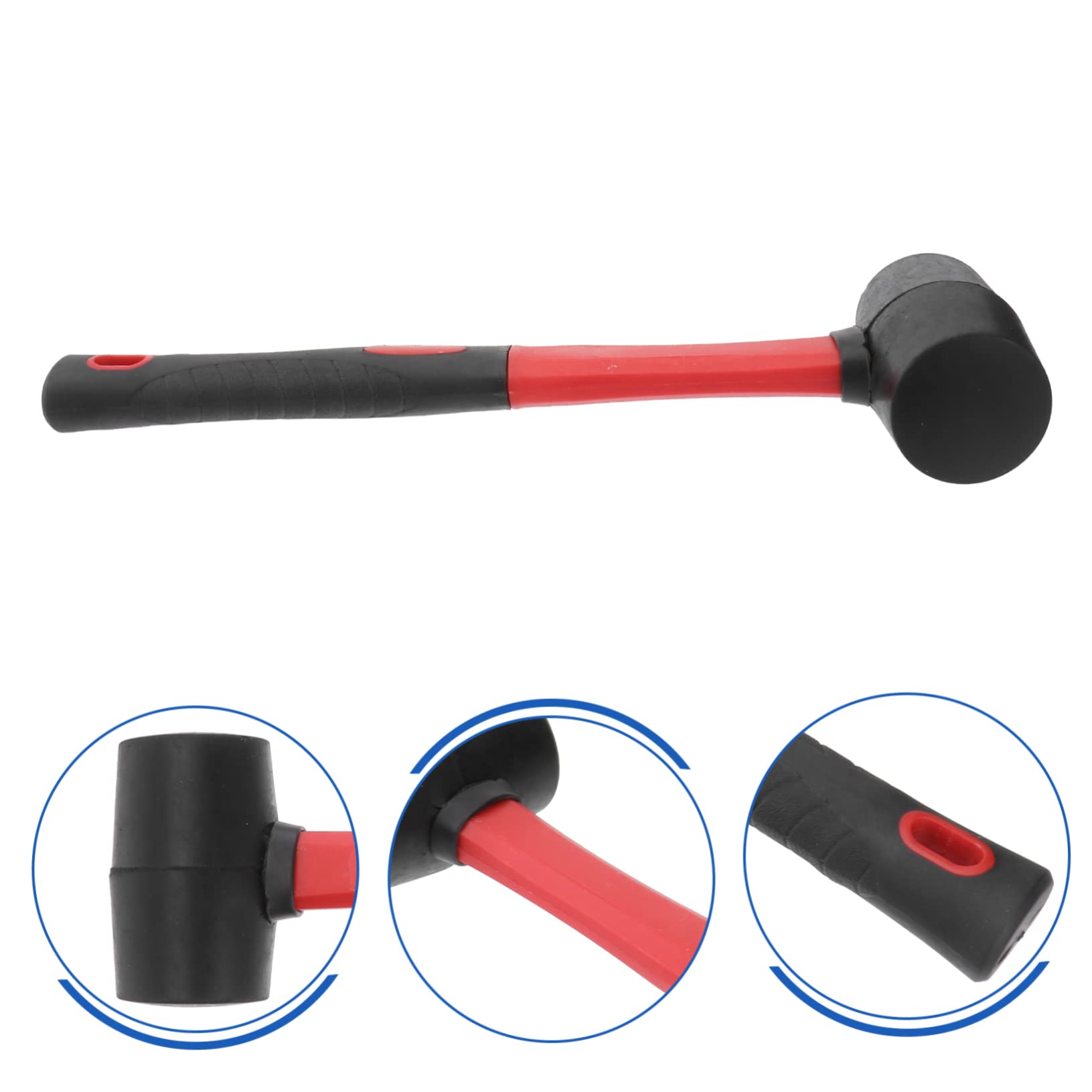 Martillo de Goma Antideslizante de 24 Oz Mango de Tpr Resistente a Impactos para Instalación de Pisos y Trabajos de Joyería
