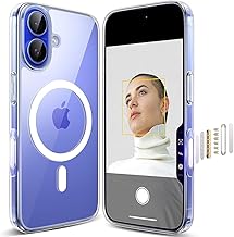 LISEN For iPhone 16 Case AI Camera Control Compatible with MagSafe Mobile Phone Cases & Cover [Camera Control Button] [Anti-Yellowing], Military Standard Shockproof Scratch-Resistant iPhone 16 Case